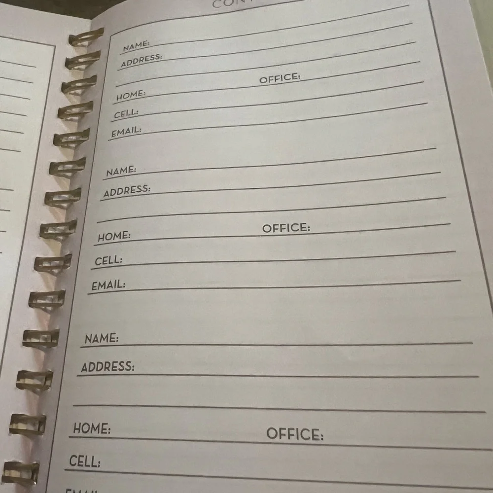 2O26 DAILY PLANNER 376 PAGES 6x8 NEW SPIRAL  12 MONTHS TABBED
